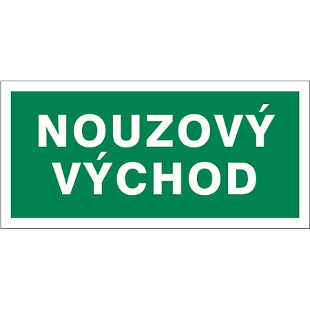 Značka Nouzový východ, samolepicí fólie, 100 × 210 mm